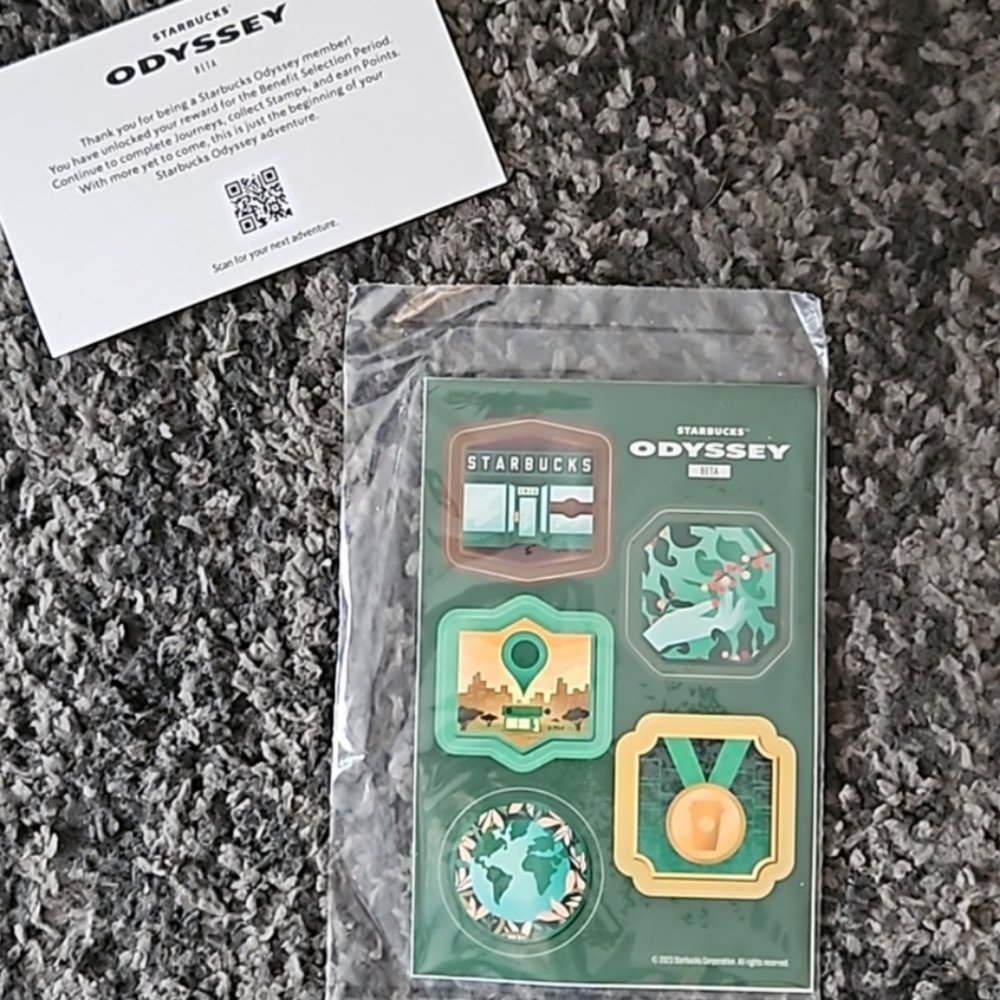 NWT ☕️ Starbucks Odyssey Beta Limited Edition Stickers. Sealed in Original Bag